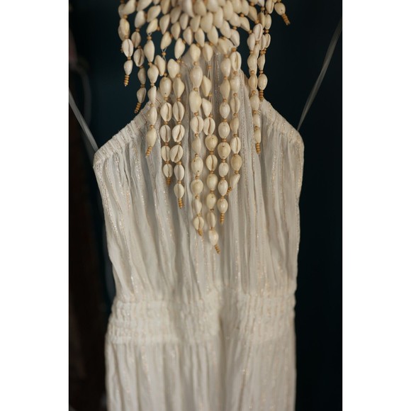 Ramy Brook NWT Viola Shell Bib Swim Cover-Up White Dress Size M - Picture 13 of 15